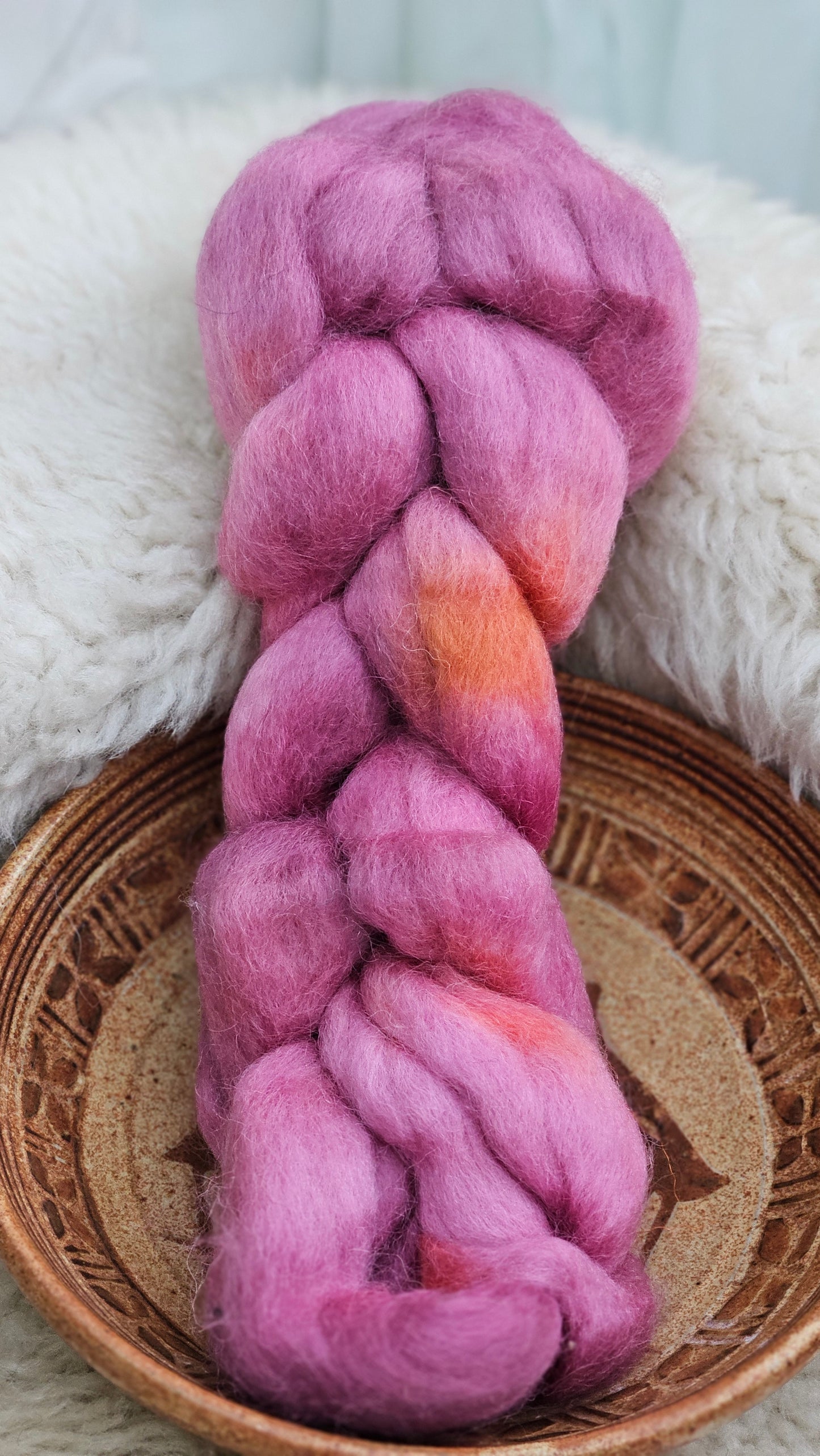 Hand-dyed Luxe Longwool Roving for felting and spinning - 2.8 oz | PK05