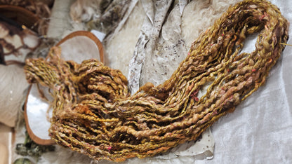 Handspun Bulky Art Yarn - 48 yards | 4.7 ounces - Botticelli Portrait 02