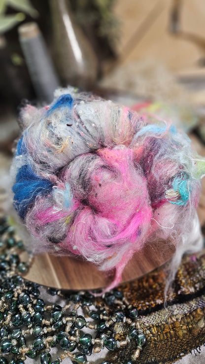 Shaniko Wool Silk Flax Neauveau Art Batt 905 - 3.8 oz