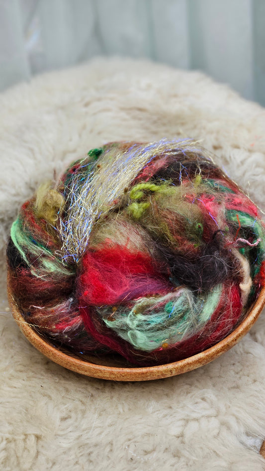 Luxe Layered Textured Art Batt - 013 - 2 ounces | 57 grams