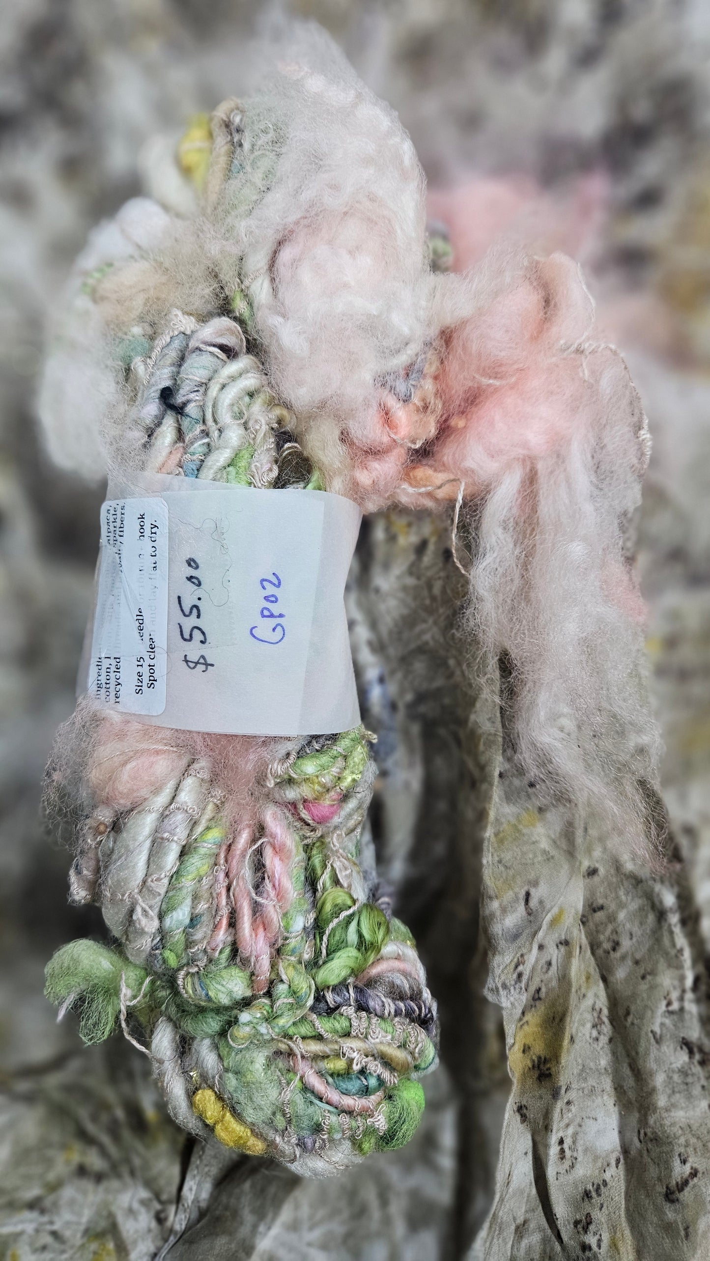 Handspun Bulky Art Yarn - Garden Party 02