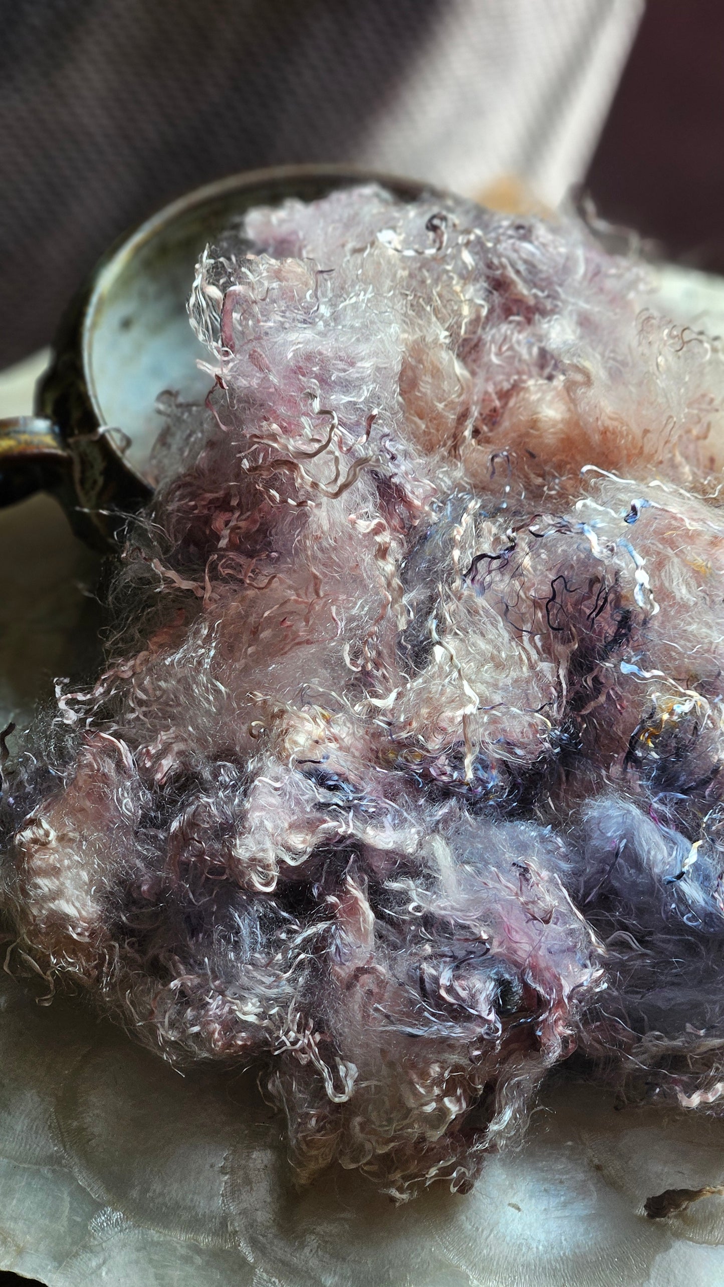 MORGANITE - hand-dyed eucalyptus crimp faux-silk for art yarn embellishing, fiber blending, felting, and papermaking - 2 oz | 57 g