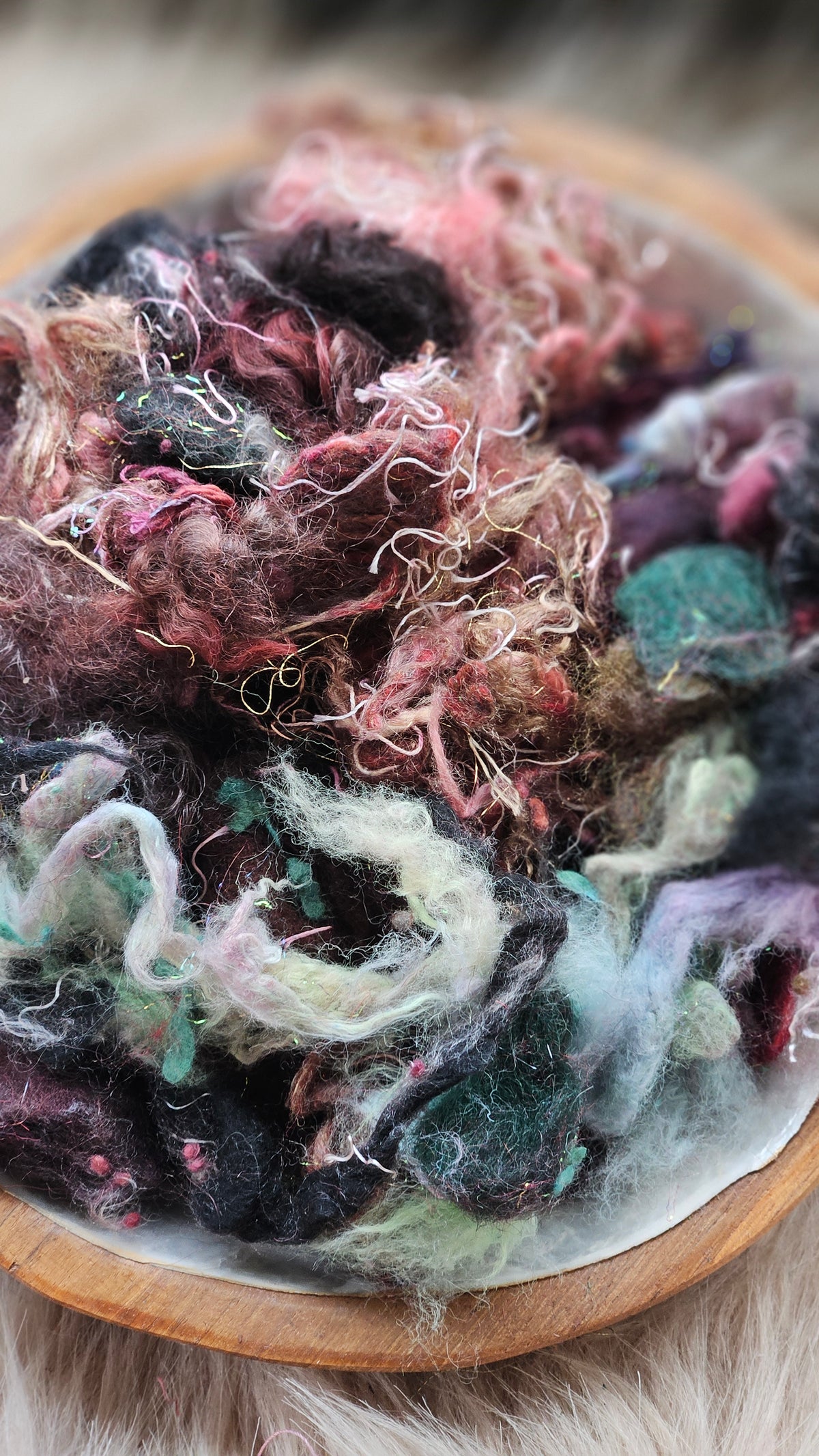 Gentle Reckoning - hand-dyed wool alpaca bamboo texture blend - 4 ounces | 114 grams