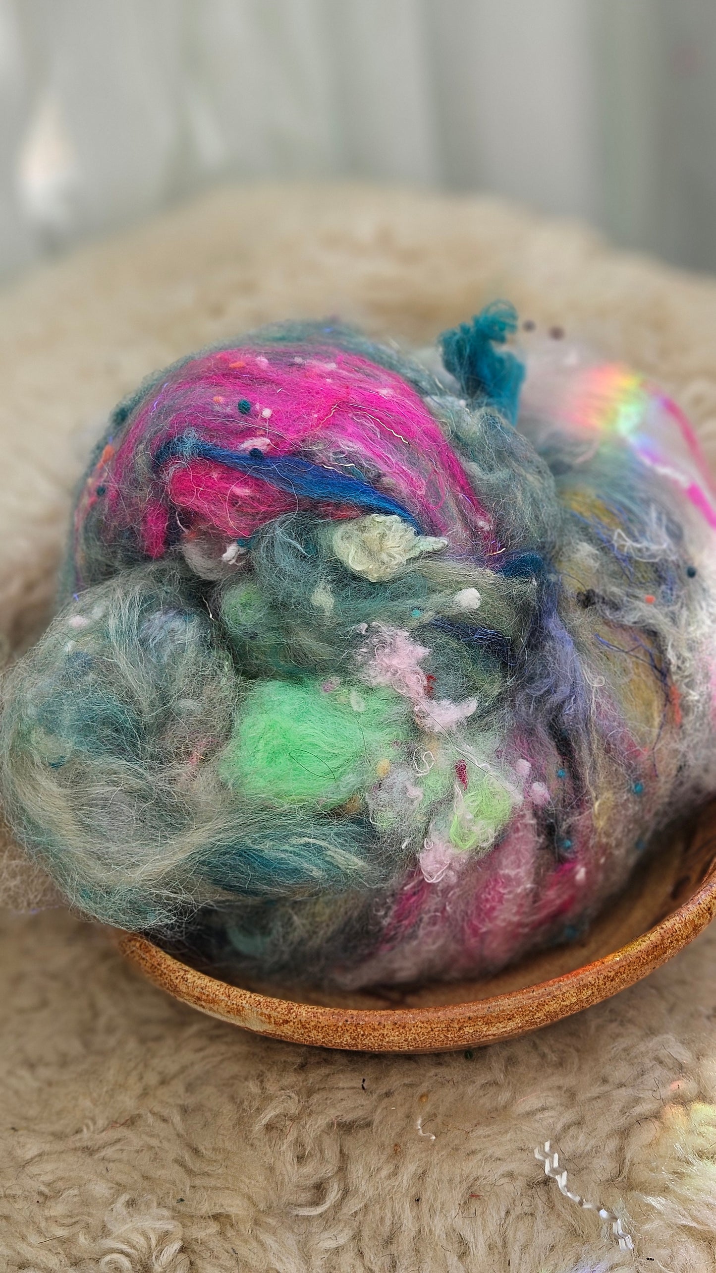 Luxe Layered Textured Art Batt - 042 - 2 ounces | 57 grams