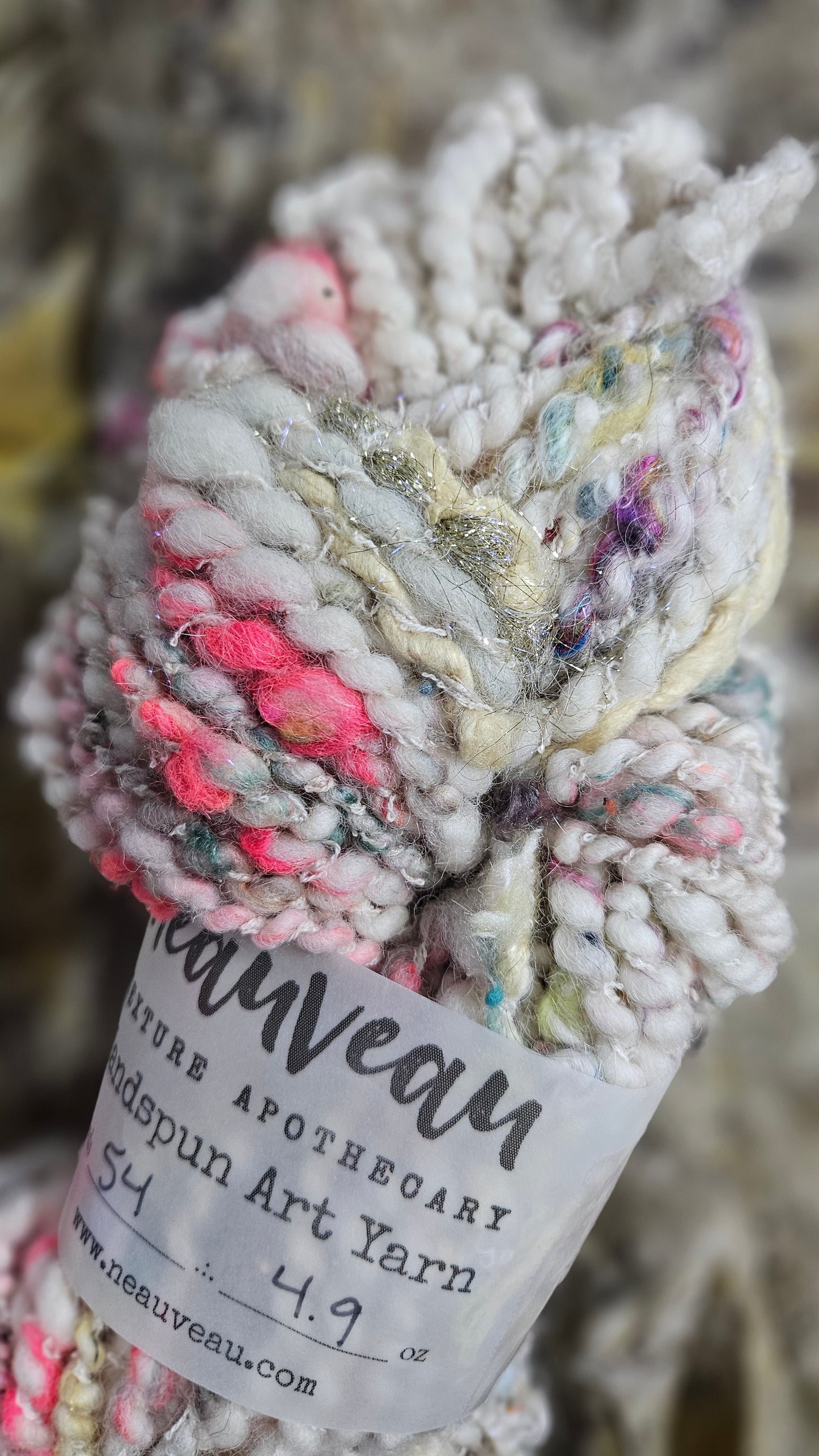 Handspun Bulky Art Yarn - Fairy Godmother 06