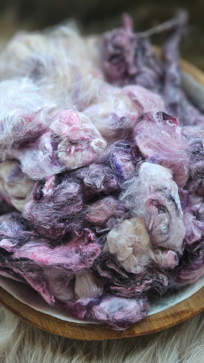 Huckleberry Pie - wool & bamboo blend for spinning & felting - 5 oz |  142 g