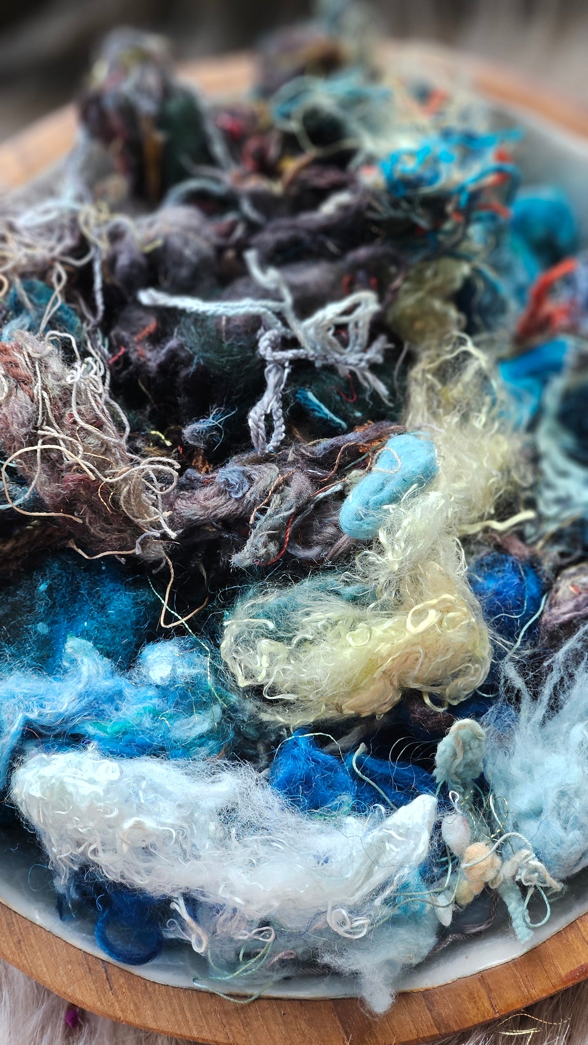 Luminous Memory - hand-dyed wool alpaca bamboo texture blend - 4 ounces | 114 grams