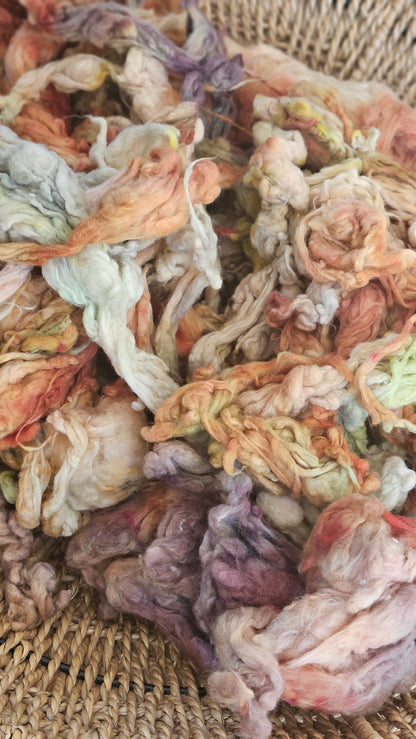 MERNEITH - organic cotton noil for blending & spinning - 1 ounce | 28 grams