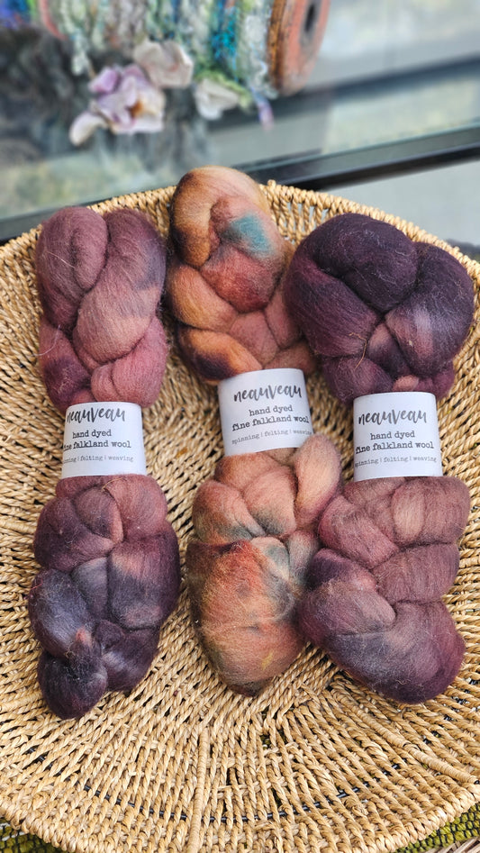 Carlsbad - hand dyed fine wool roving for felting and blending - 2 ounces | 57 grams
