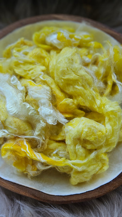 Mango Sorbet - wool & bamboo blend for spinning & felting - 5 oz | 142 g