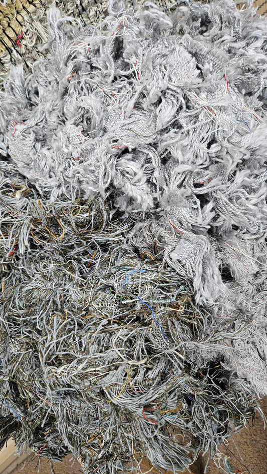 BULK 06 - shaggy fringe ribbon for tapestry weaving and fiber art - 4.5 POUNDS