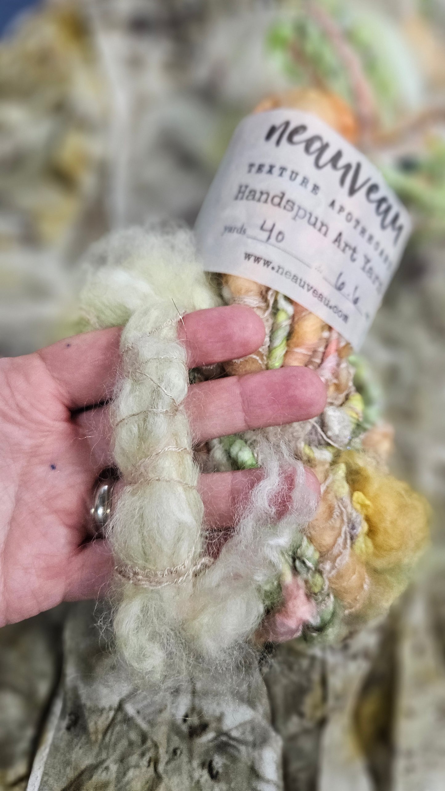 Handspun Bulky Art Yarn - Garden Party 03