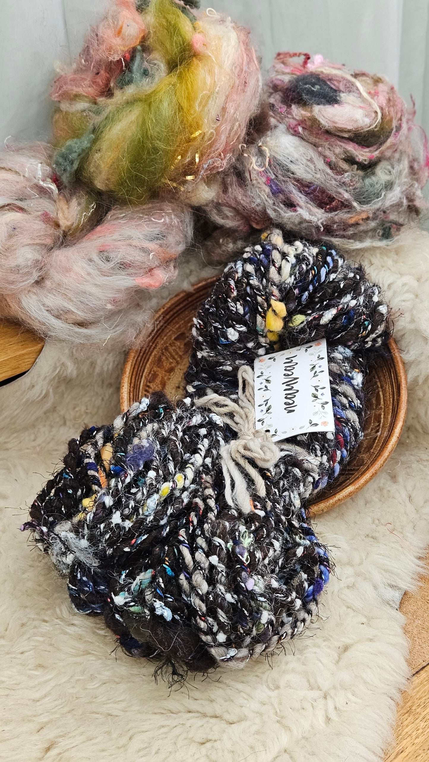 ECHO - Bulky Handspun Art Yarn XL Skein - 58 yards | 6.7 ounces | 190 grams