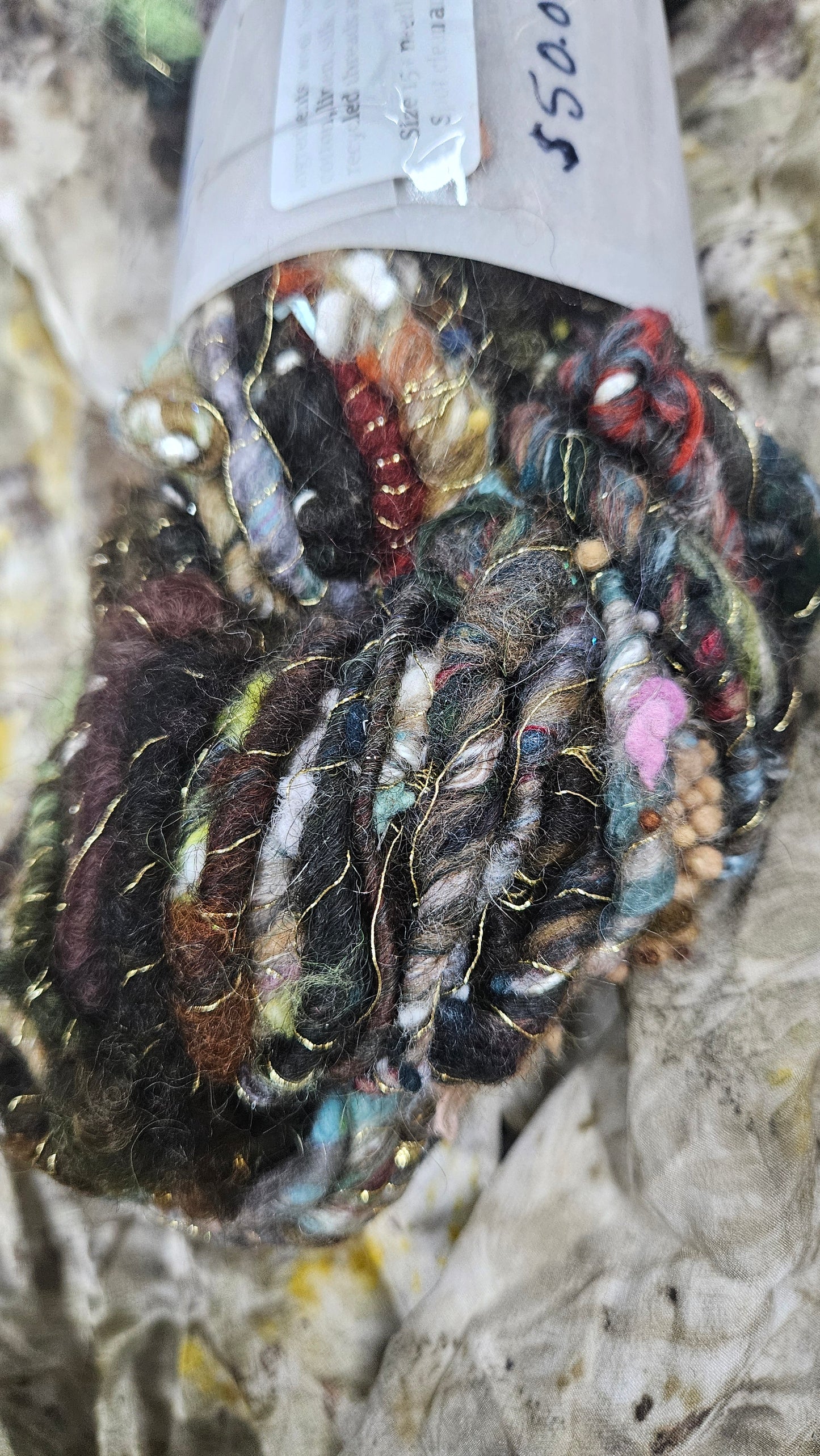 Handspun Bulky Art Yarn - Enchanted Forest Collection 14