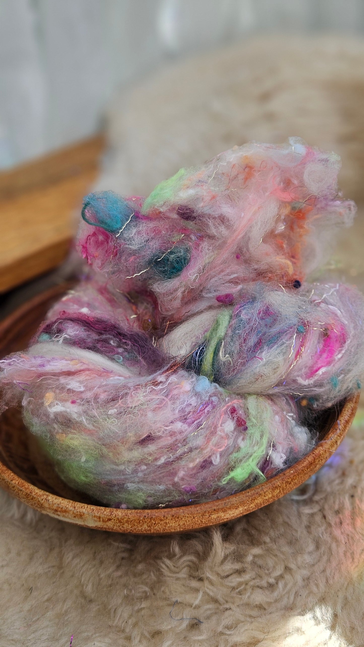 Luxe Layered Textured Art Batt - 043 - 2 ounces | 57 grams