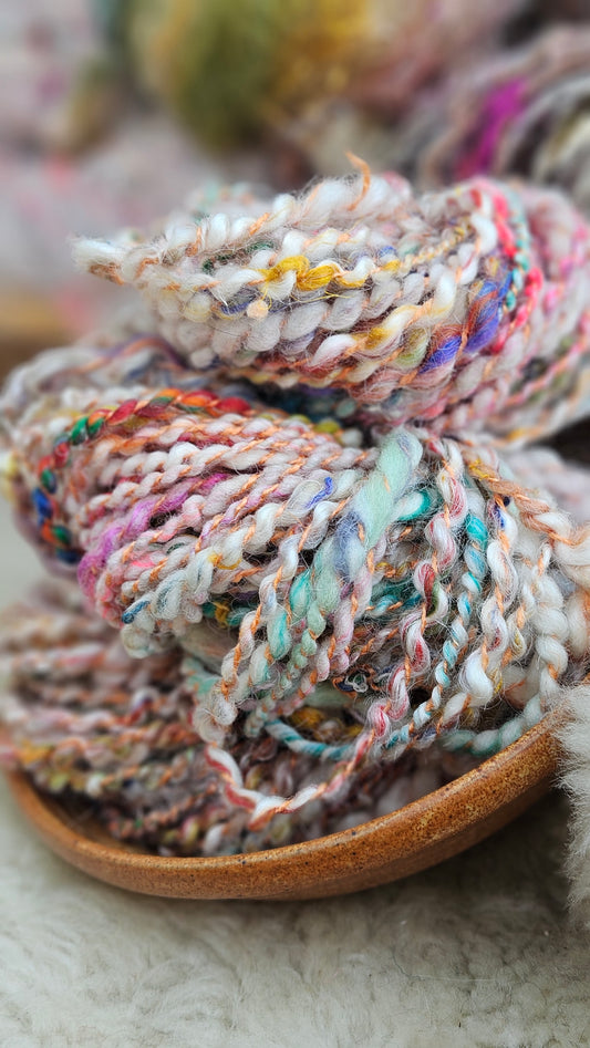 CLOTHO - Bulky Handspun Art Yarn XL Skein - 36 yards | 5.7 ounces | 162 grams