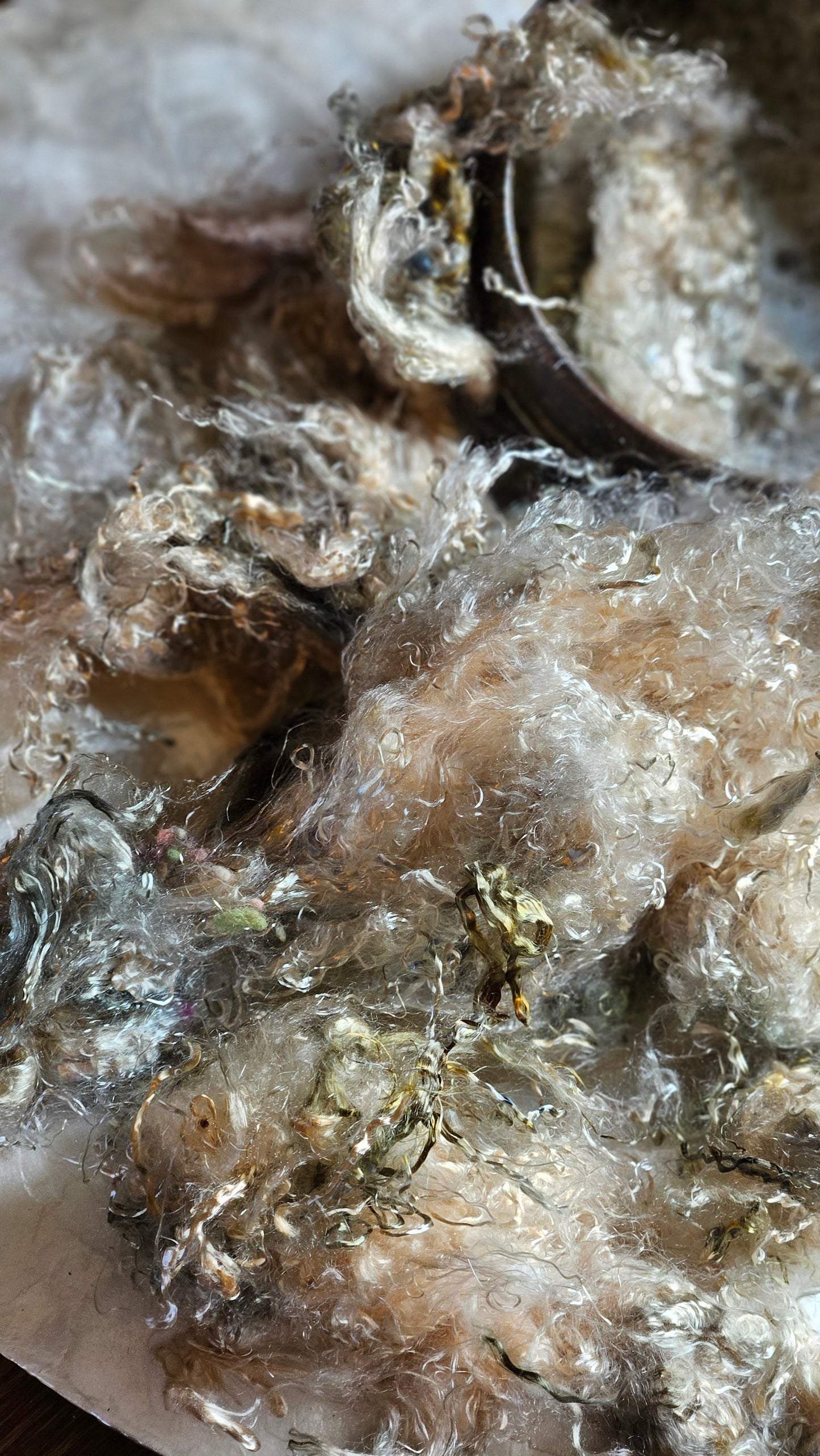 ZEKTZERITE - hand-dyed eucalyptus crimp faux-silk for art yarn embellishing, fiber blending, felting, and papermaking - 2 oz | 57 g