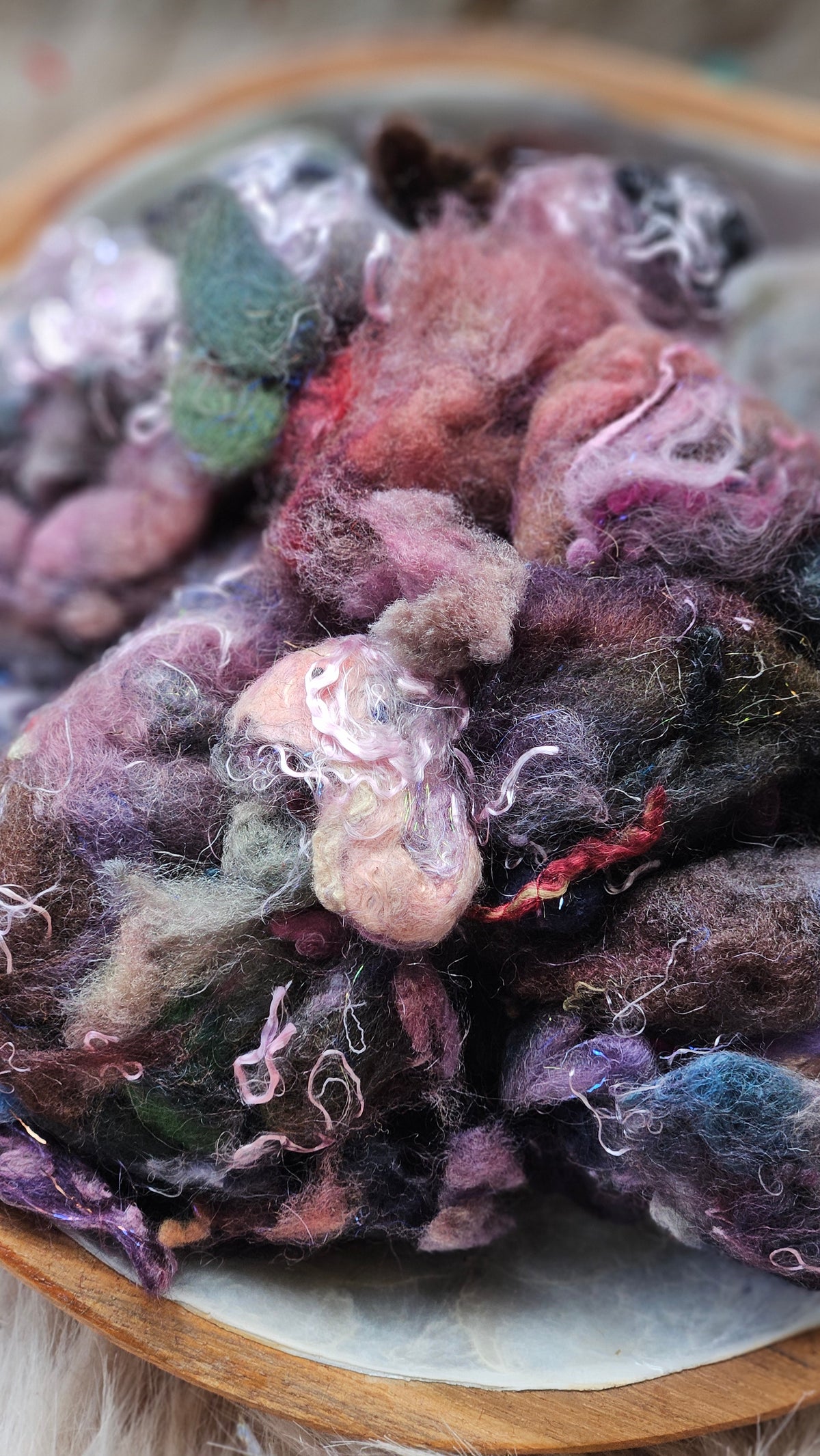 Blue Hour Truth - hand-dyed wool alpaca bamboo texture blend - 4 ounces | 114 grams