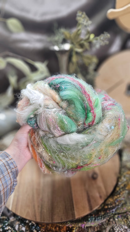 Shaniko Wool Silk Flax Neauveau Art Batt 907 - 4.3 oz