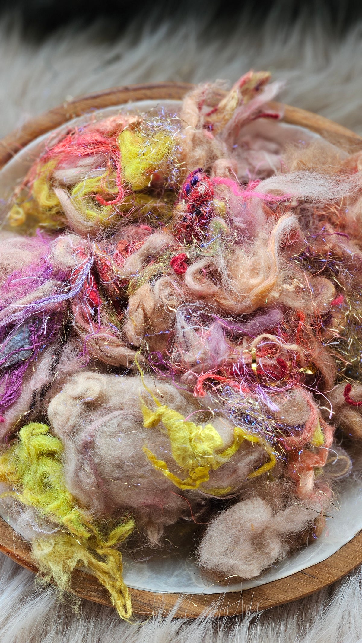 Faint Heart - hand-dyed wool alpaca bamboo texture blend - 4 ounces | 114 grams