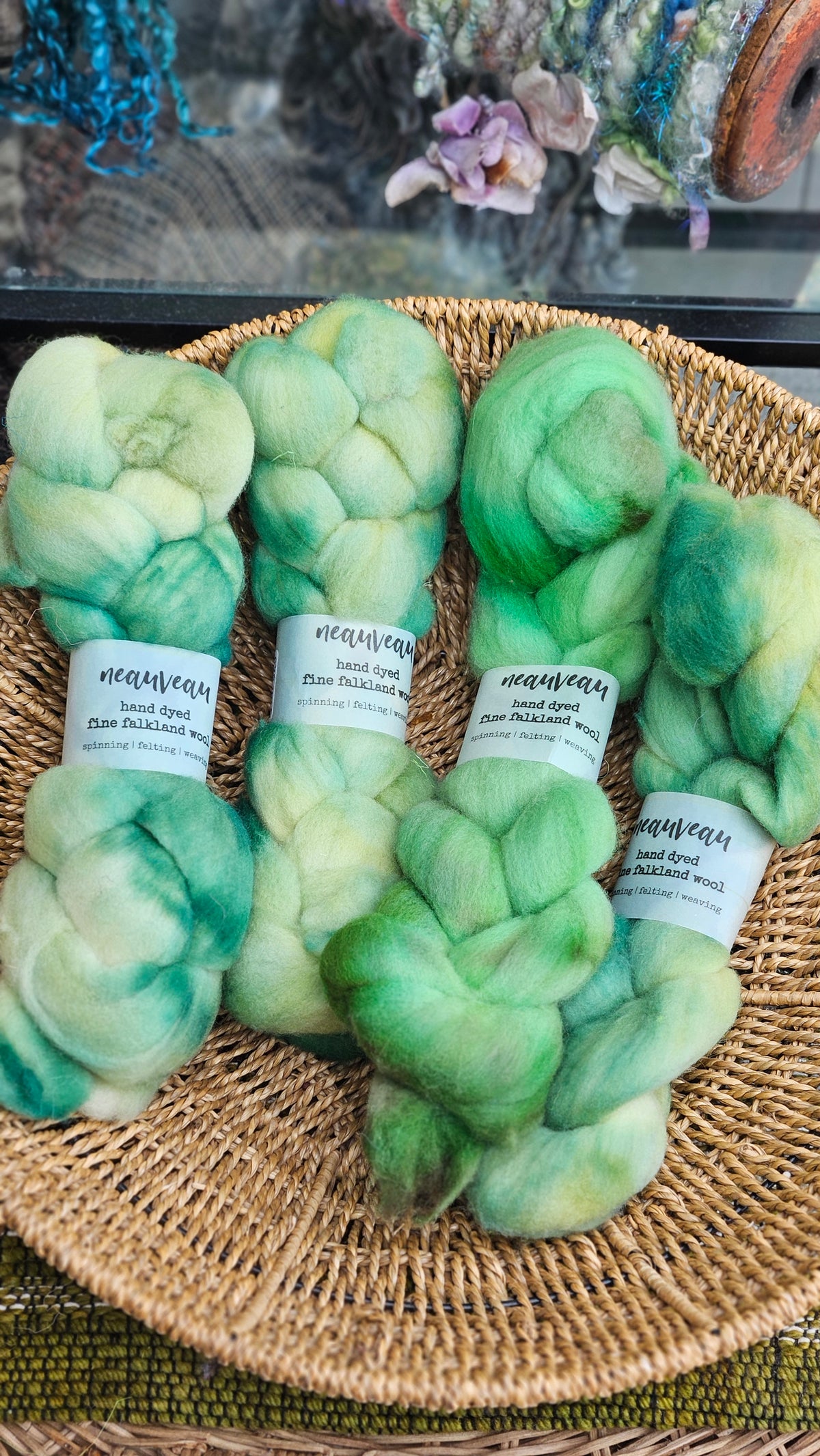 Saguaro - hand dyed fine wool roving for felting and blending - 2 ounces | 57 grams