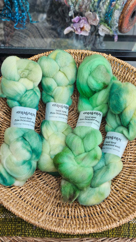 Saguaro - hand dyed fine wool roving for felting and blending - 2 ounces | 57 grams