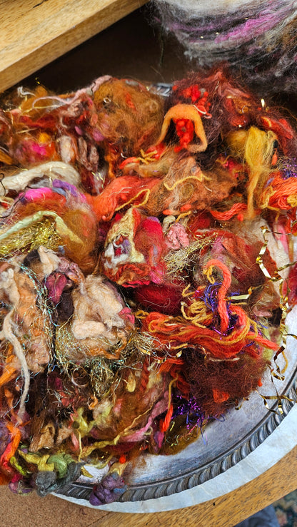 GOLDEN HOUR - fiber texture blend for art yarn spinning & felting - 4 ounces | 114 grams