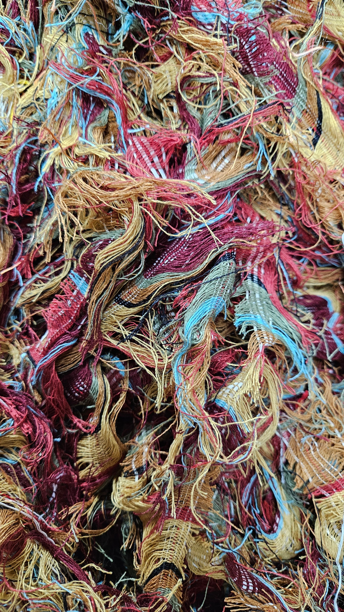 COZY RAINBOW - bulk textile selvedge for rug weaving and art yarn - 5 POUNDS