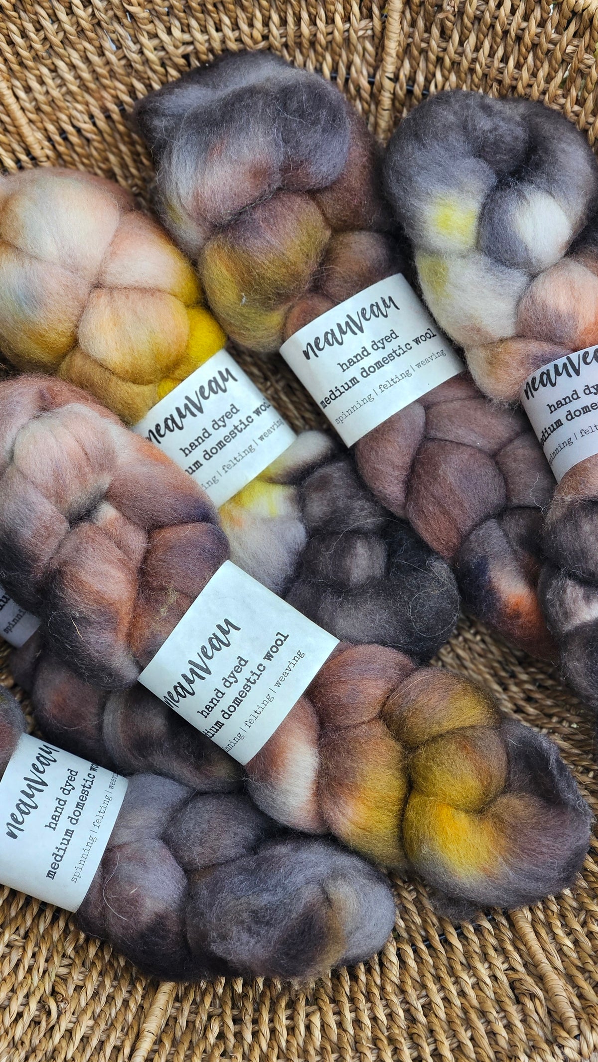 Grackle - hand dyed domestic wool roving for felting and blending - 2 ounces | 57 grams