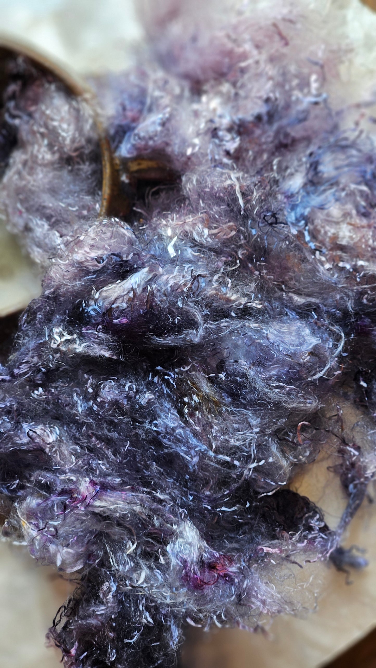 SCORODITE - hand-dyed eucalyptus crimp faux-silk for art yarn embellishing, fiber blending, felting, and papermaking - 2 oz | 57 g