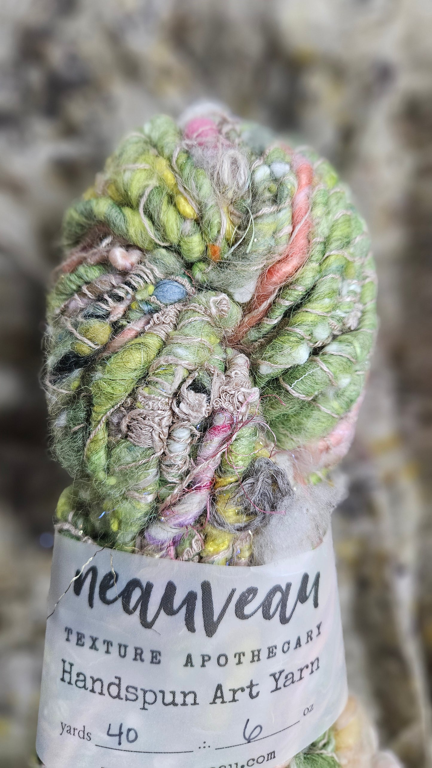 Handspun Bulky Art Yarn - Garden Party 01