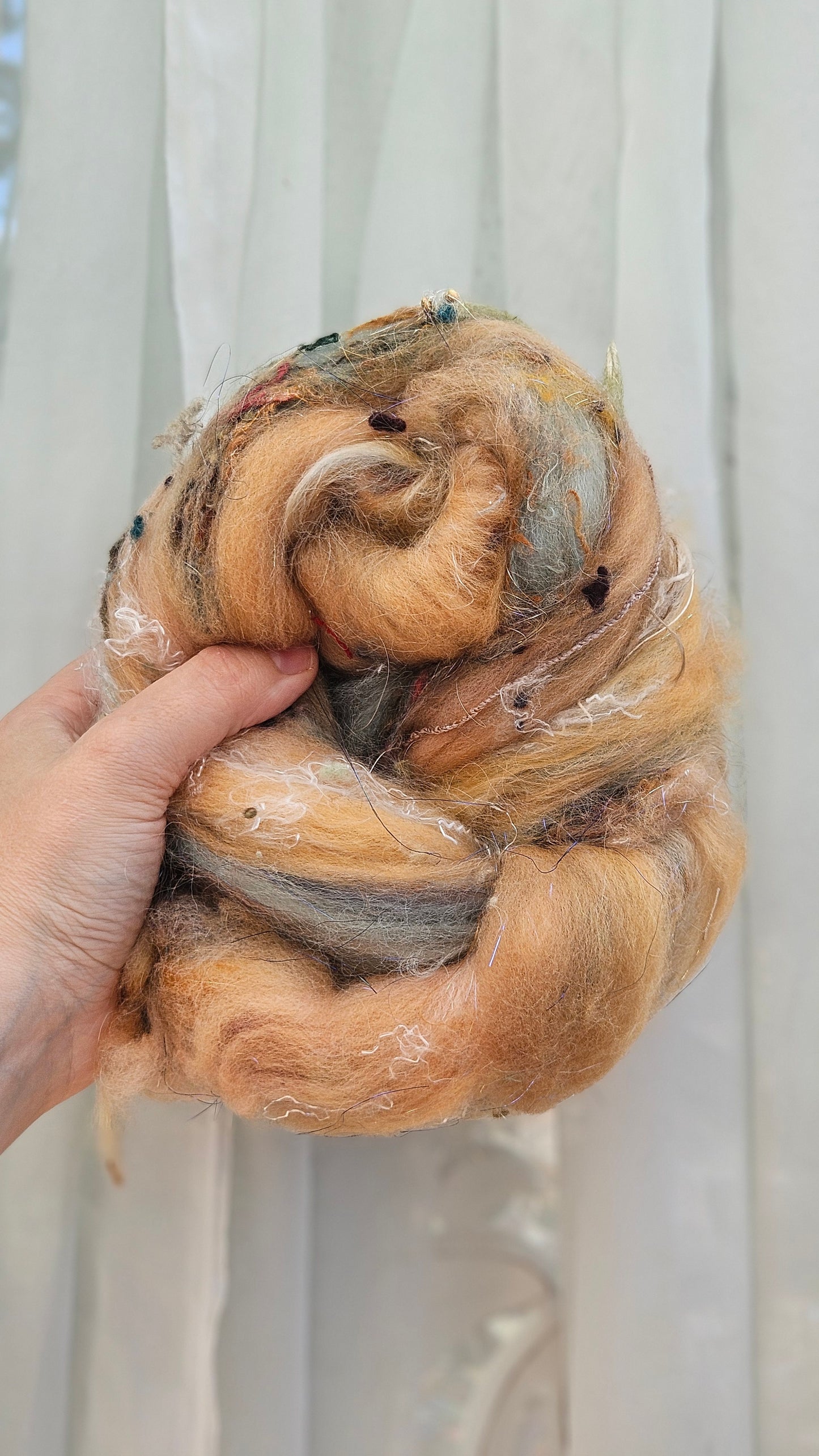 Luxe Layered Textured XL Art Batt - 233 - 3.2 ounces | 91 grams