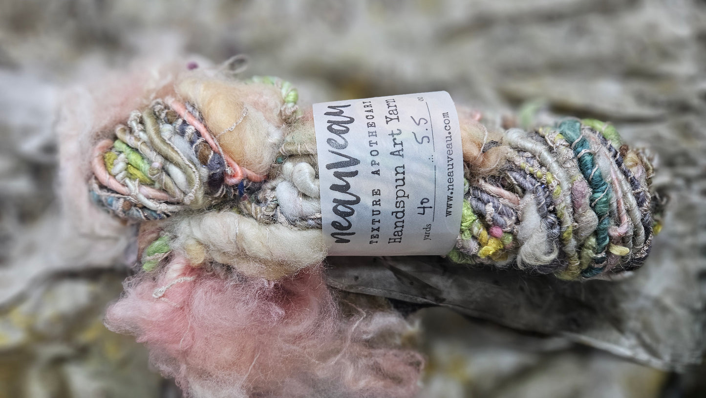 Handspun Bulky Art Yarn - Garden Party 02