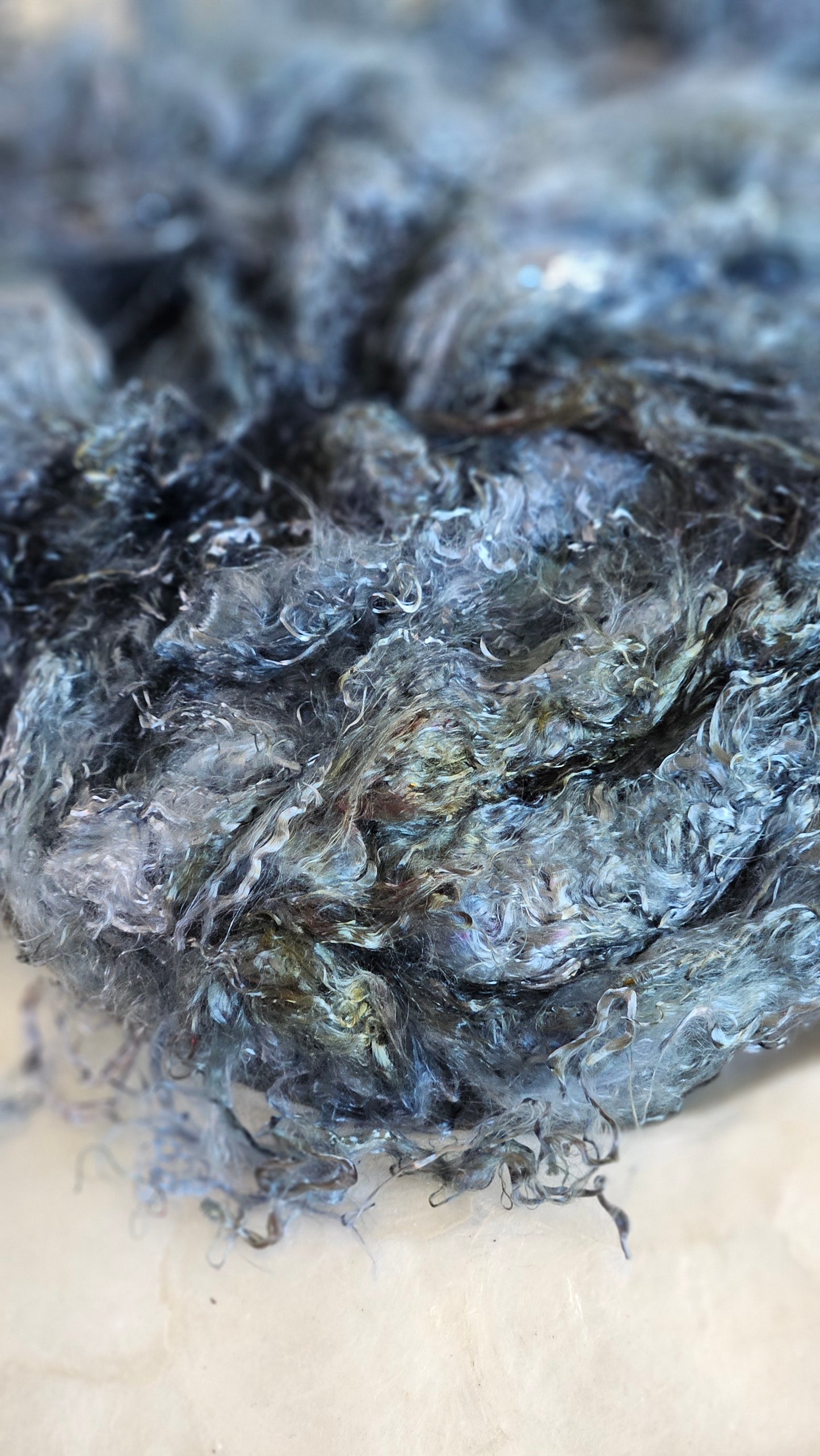 COQUINA - hand-dyed eucalyptus crimp faux-silk for art yarn embellishing, fiber blending, felting, and papermaking - 2 oz | 57 g