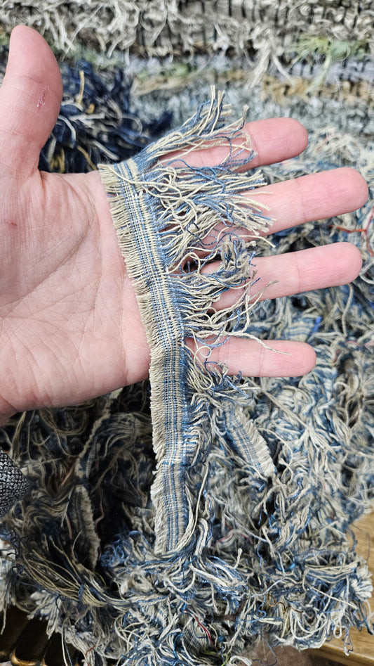 BULK 01 - shaggy fringe ribbon for tapestry weaving and fiber art - 4 POUNDS