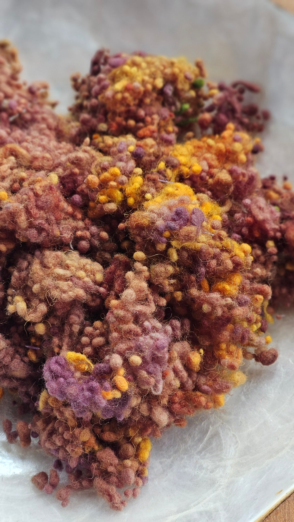 Longwood Gardens - hand-dyed fine wool nepps for fiber blending and felting - 1 oz | 28 g
