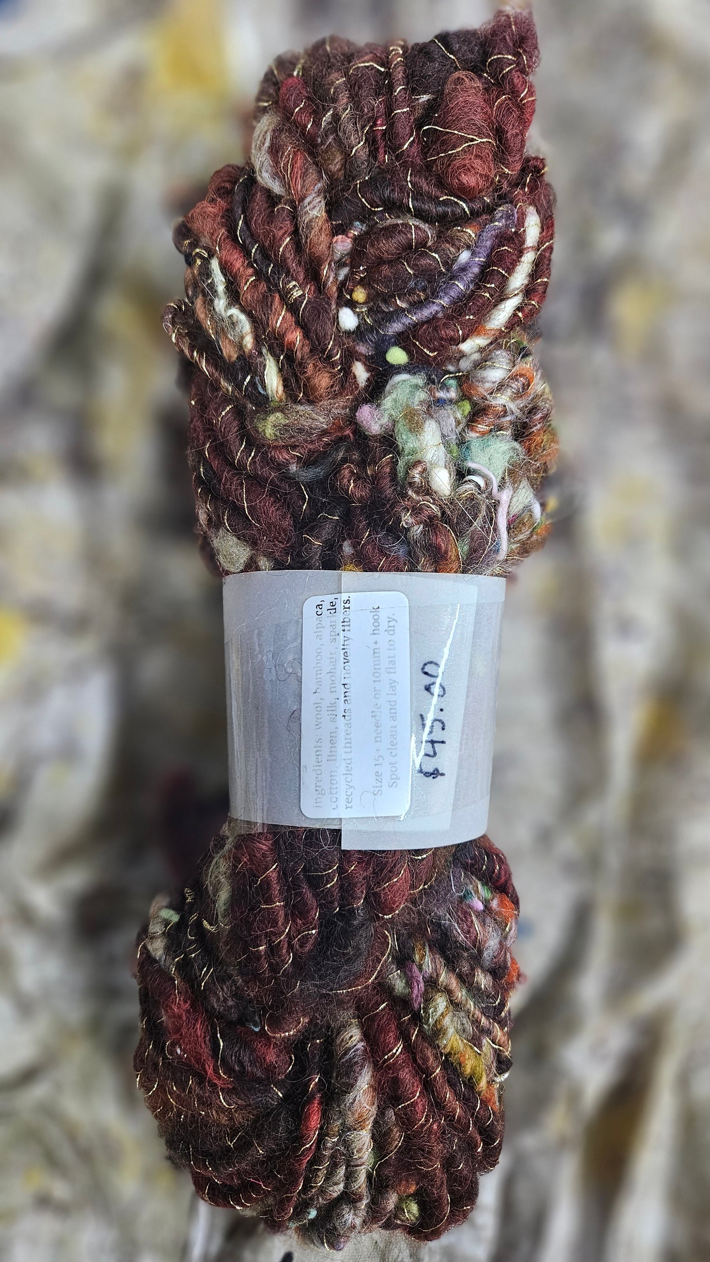 Handspun Bulky Art Yarn - Cinnamon Grove 04