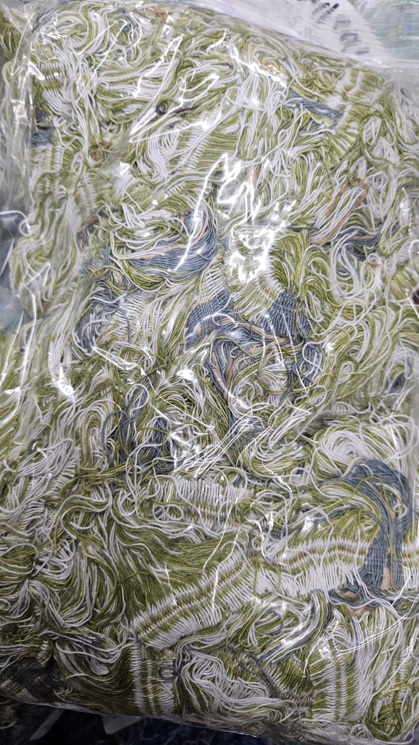 GREEN GRASS - textile selvedge for rug and art weaving and art yarn - GREEN015