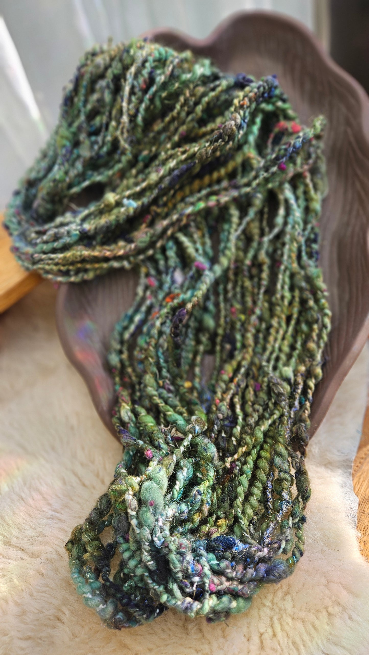 RIVER HYMN - Bulky Handspun Art Yarn XL Skein - 40 yards | 4 ounces | 113 grams