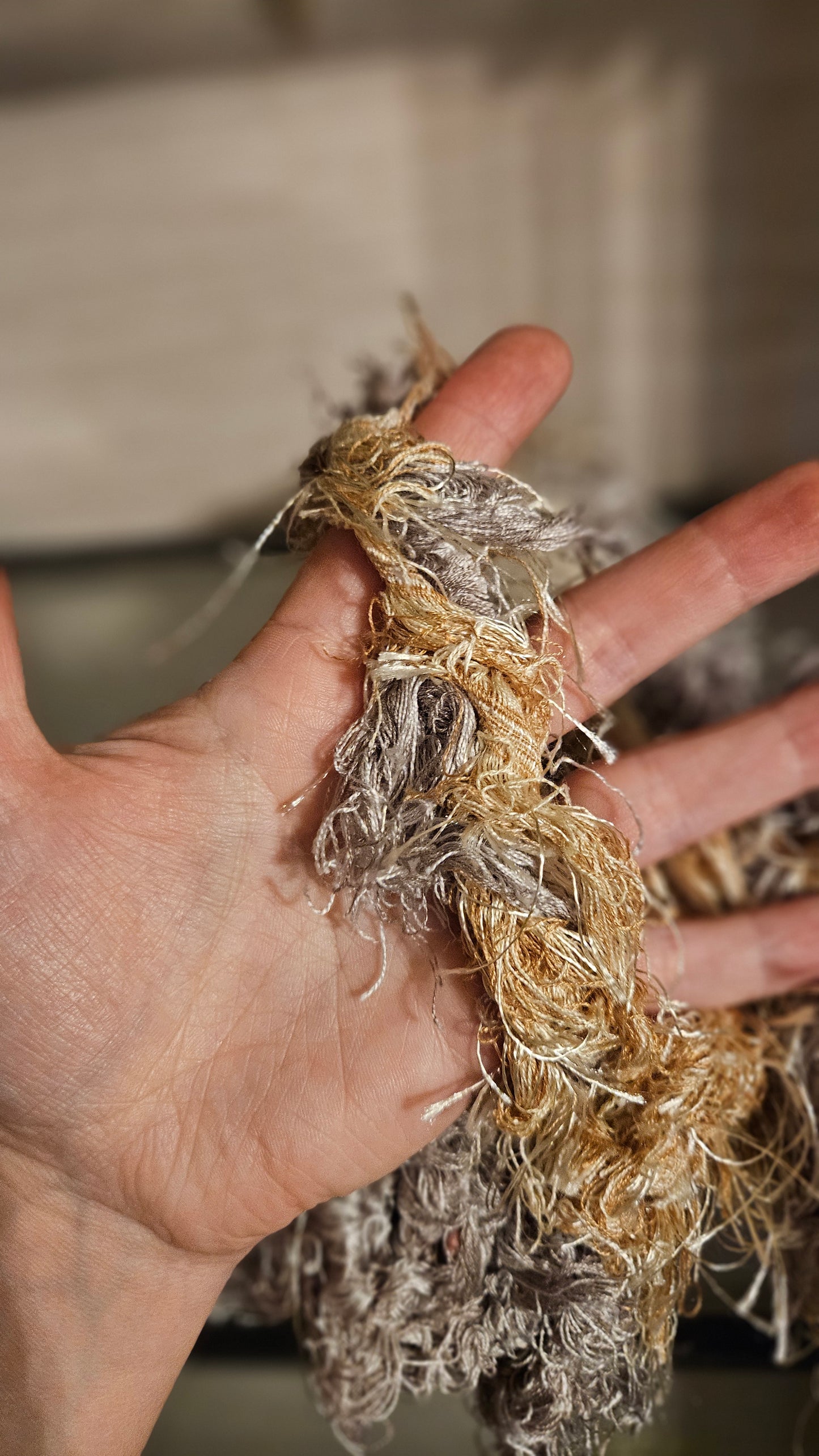6 Skeins of Super Bulky Experimental Fringe Garland Shaggy Boa Selvedge Yarn