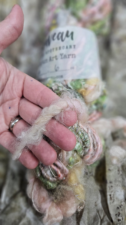 Handspun Bulky Art Yarn - Garden Party 01