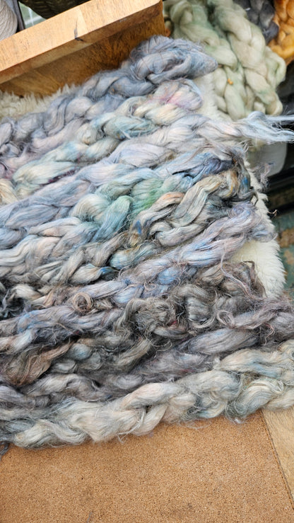 WYVERN - rare hand-dyed hemp top for carding into art batts - 2 ounces | 57 grams