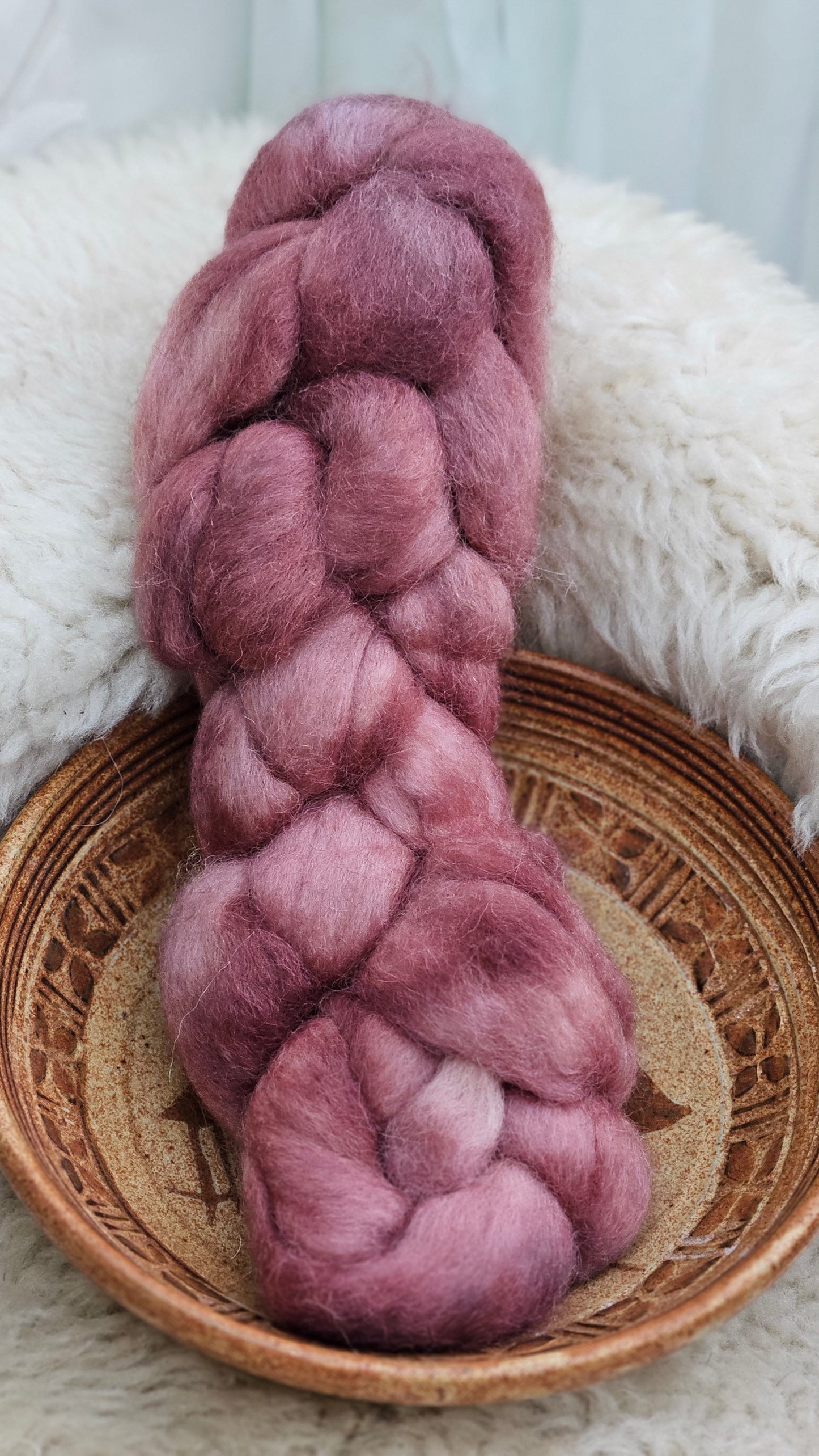 Hand-dyed Longwool Roving for felting and spinning - 2.8 oz | PK03