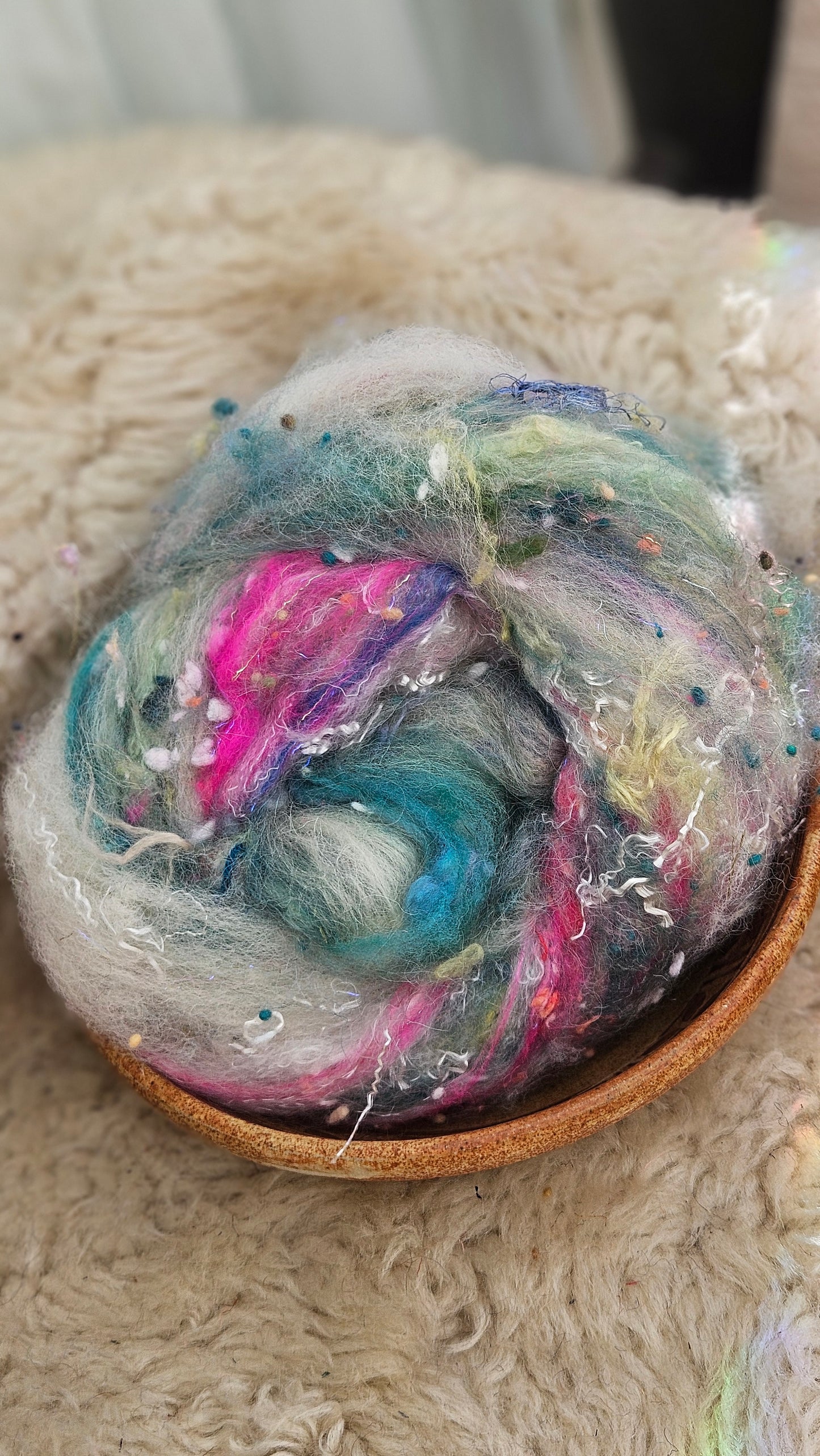 Luxe Layered Textured Art Batt - 042 - 2 ounces | 57 grams